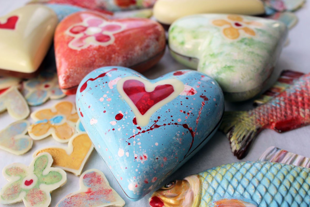 Hand painted hearts