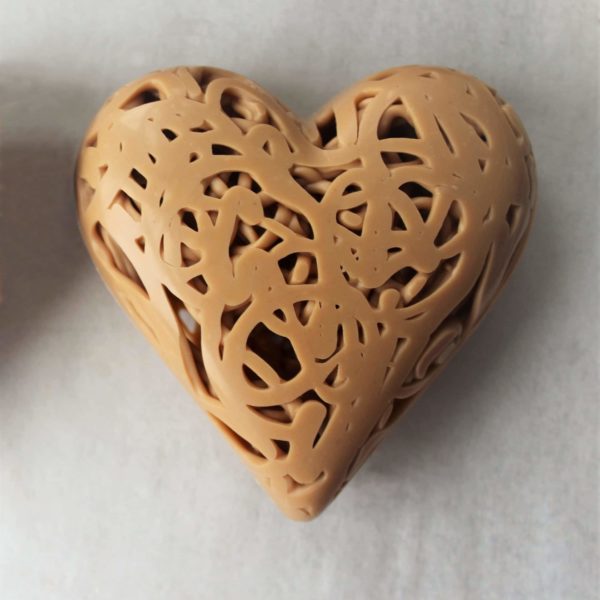 Caramel lattice chocolate heart