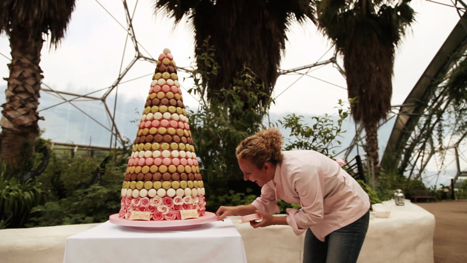 Macaron tower at Eden Project, Cornwall