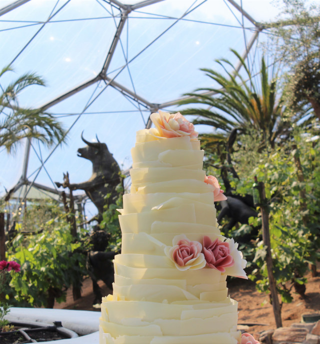 White chocolate and raspberry ripple roses at Eden Project Cornwall